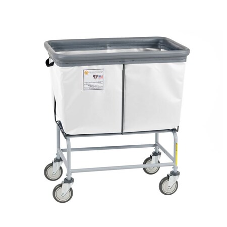 R&B Wire Products Elevated Basket Truck, Vinyl, Bumper, 6 Bushel, White 466SOB/WHT